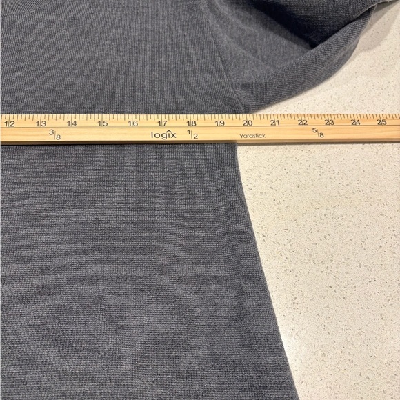 MILLY 100% Wool Gray Crewneck Sweater, Size L - Picture 5 of 9